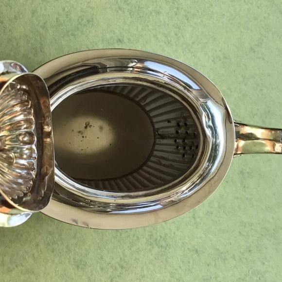 Antique Isidore Leapman Sterling Silver Bachelor Tea Set Teapot Sugar Creamer - Picture 4 of 9